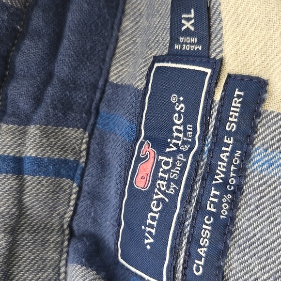 Vineyard Vines Classic Fit Whale Flannel Long Sleeve Size XL - Picture 4 of 6